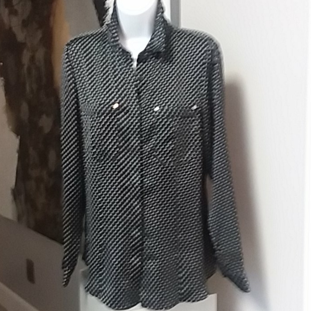Michael Kors Long Sleeve Button Down Shirt Size 8 - Picture 4 of 13